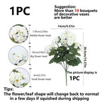 Silk Begonia Artificial Flowers – Floral Arrangement for Wedding Decor