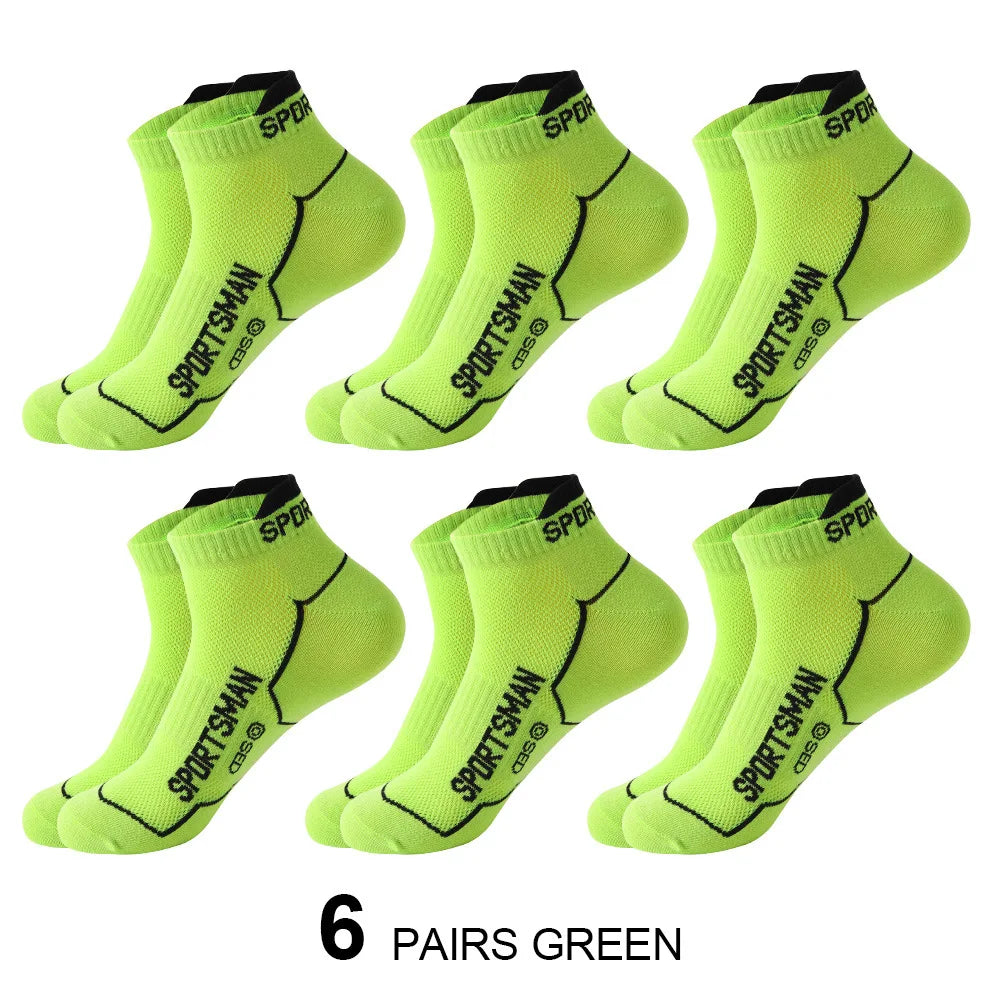 Breathable Ankle Socks – Colorful Invisible Sportswear for Men Running
