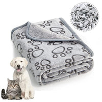 Soft Cartoon Pet Blanket – Fluffy Warm Mat for Cats and Dogs
