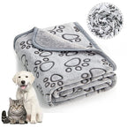 Soft Cartoon Pet Blanket – Fluffy Warm Mat for Cats and Dogs