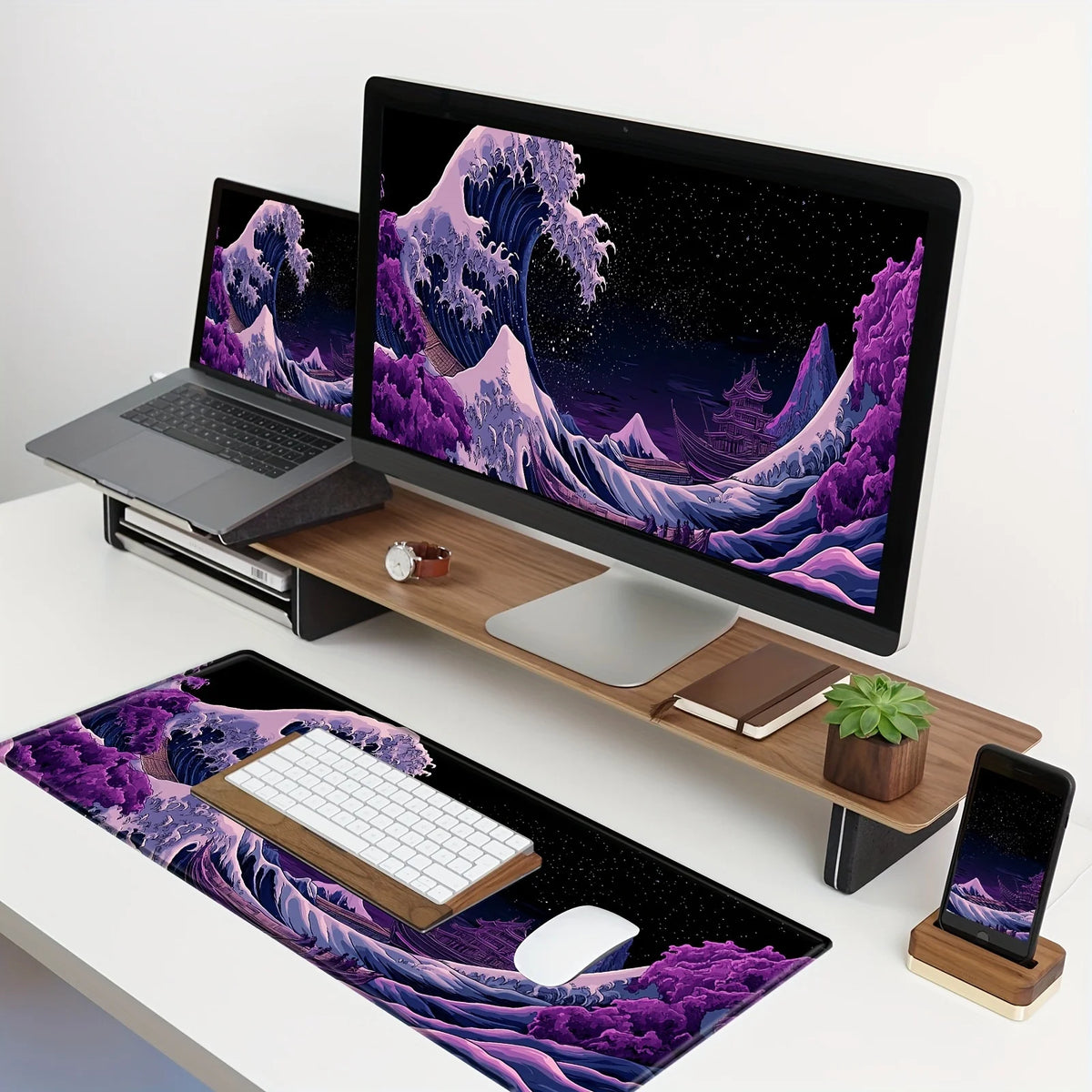 Large Japanese Anime Mouse Pad – Anti-Slip Rubber Desk Mat for PC Gaming