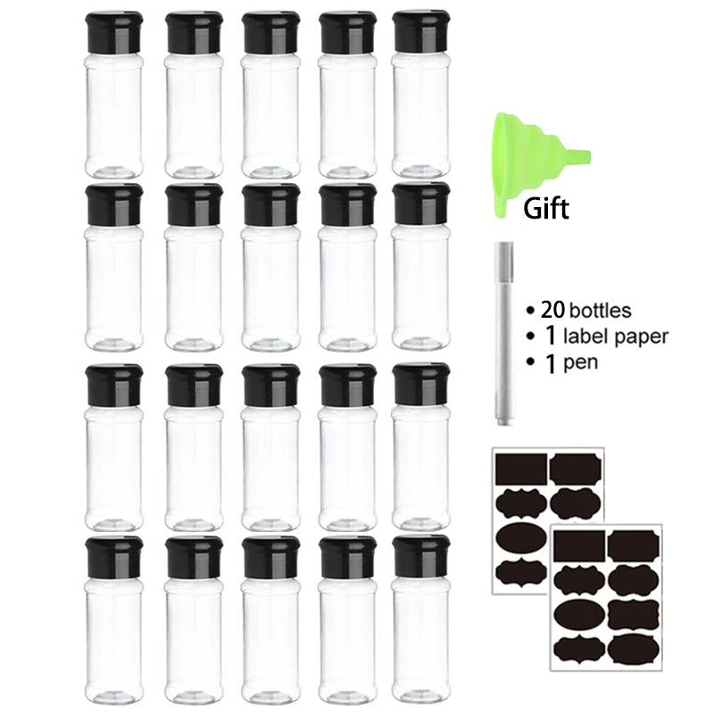 Glass Spice Jars – 100ML Seasoning Containers for Kitchen Storage and BBQ