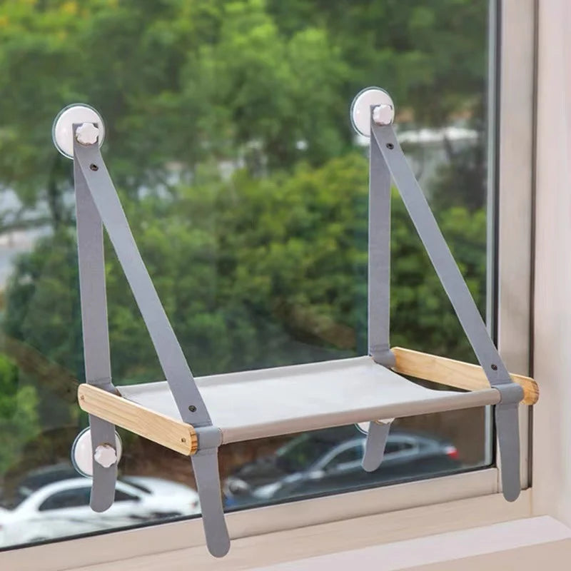 Foldable Cat Window Hammock – Suction Cup Aerial Perch for Indoor Cats