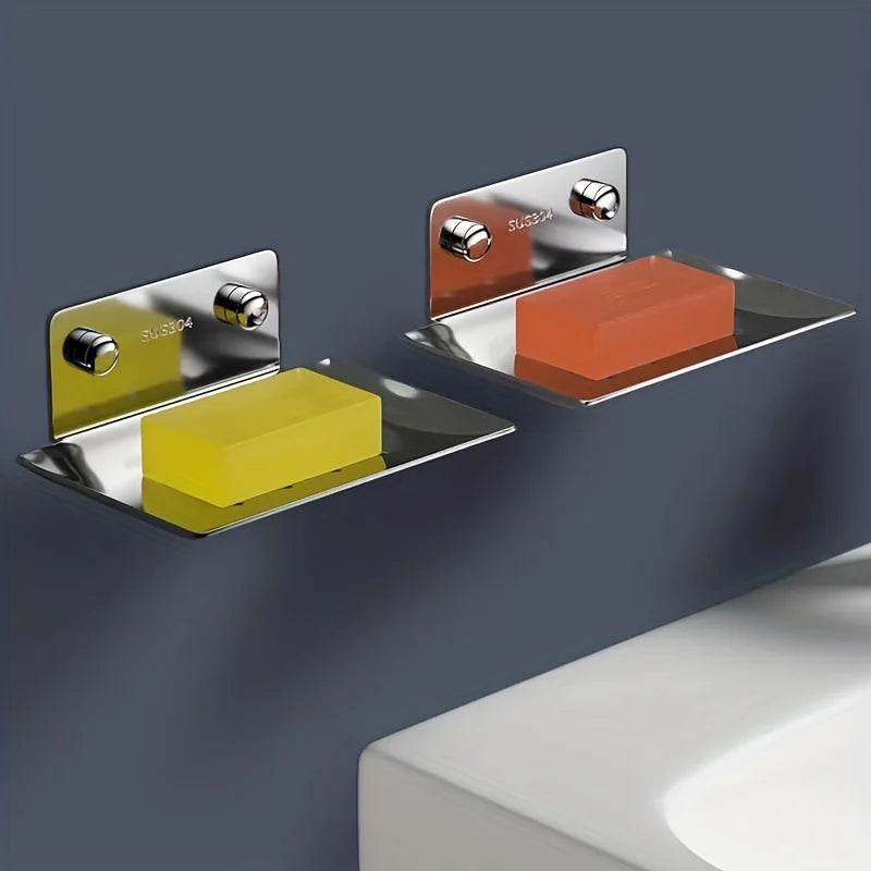 Stainless Steel Soap Dish – Wall Mounted Holder for Bathroom Shower
