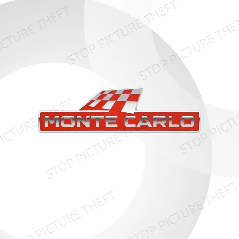Metal Racing Flag Emblem – Monte Carlo Grille Badge for Skoda Sport Line