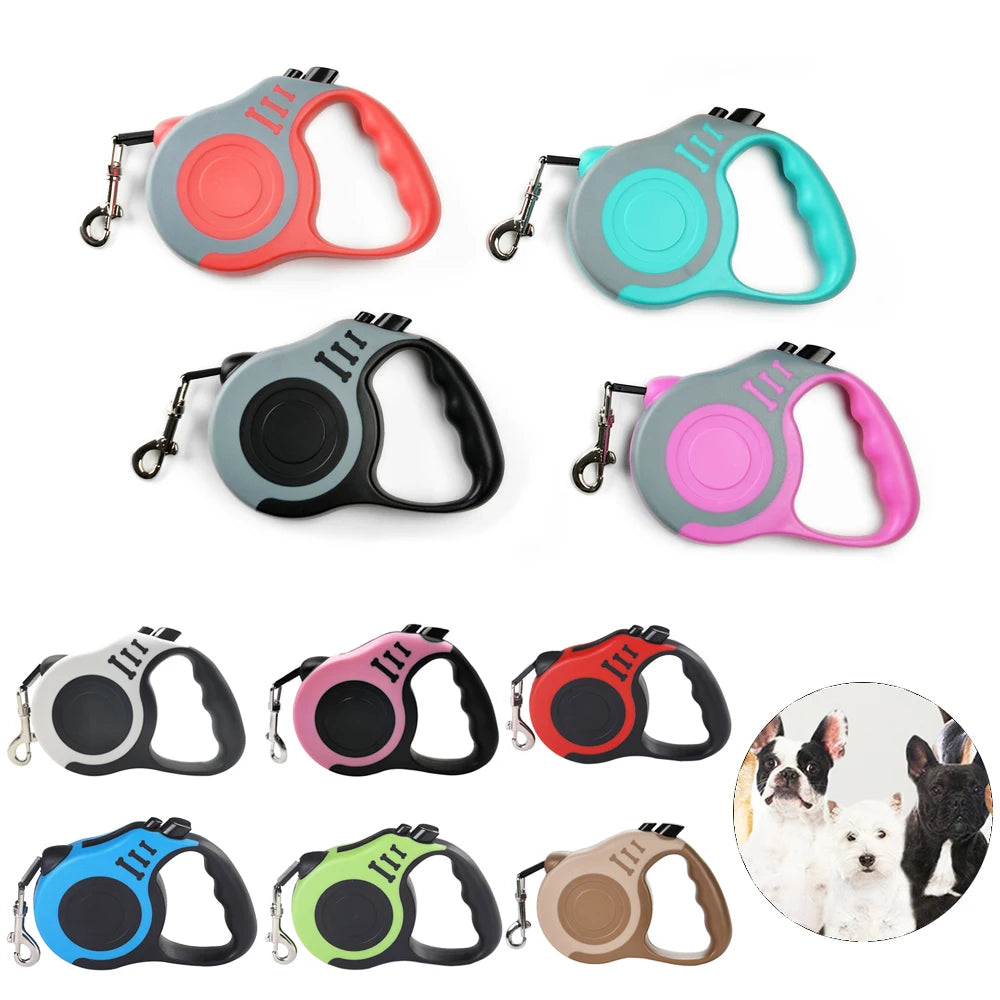 Retractable Nylon Dog Leash – Durable Automatic Lead for Small to Large Pets