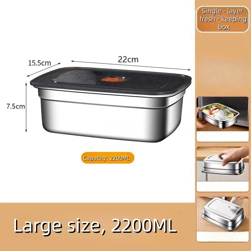Stainless Steel Bento Box – Leak-Proof Food Container for Camping and Lunch