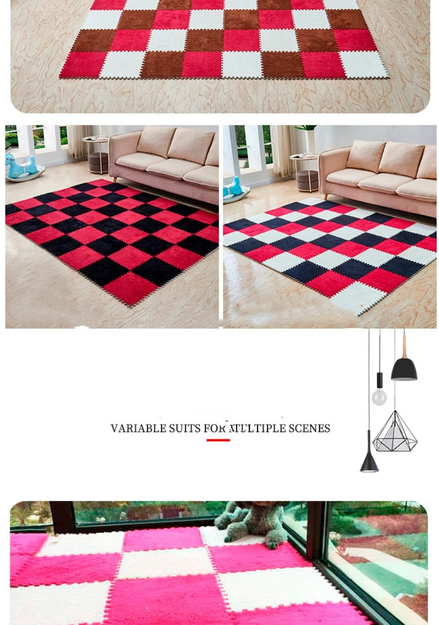 Soft Foam Patchwork Play Mats – Interlocking Carpet Tiles for Kids Rooms