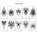 Spider Web Temporary Tattoo Stickers – Waterproof Halloween Face Body Art