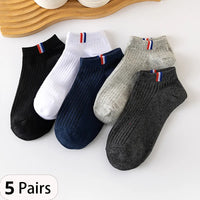 Mens Breathable Boat Socks – Thin Cotton Blended Casual Footwear for Summer
