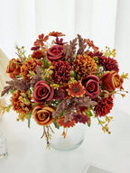 Silk Rose and Daisy Flower Bouquet – Artificial Floral Decor for Weddings
