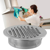 Stainless Steel Round Vent Grille – 70-300mm External Wall Duct for Ventilation