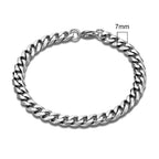 Stainless Steel Cuban Link Bracelet – 3-11mm Biker Jewelry for Men and Women