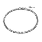 Stainless Steel Cuban Link Bracelet – 3-11mm Biker Jewelry for Men and Women