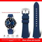 Rubber Watch Strap – Silicone Diving Band for Oris Aquis Series