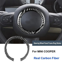 Steering Wheel Trim Cover – Carbon Fiber Interior Decor for Mini Cooper