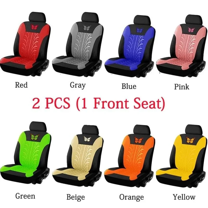Butterfly Embroidered Car Seat Covers – Universal Auto Interior Accessories