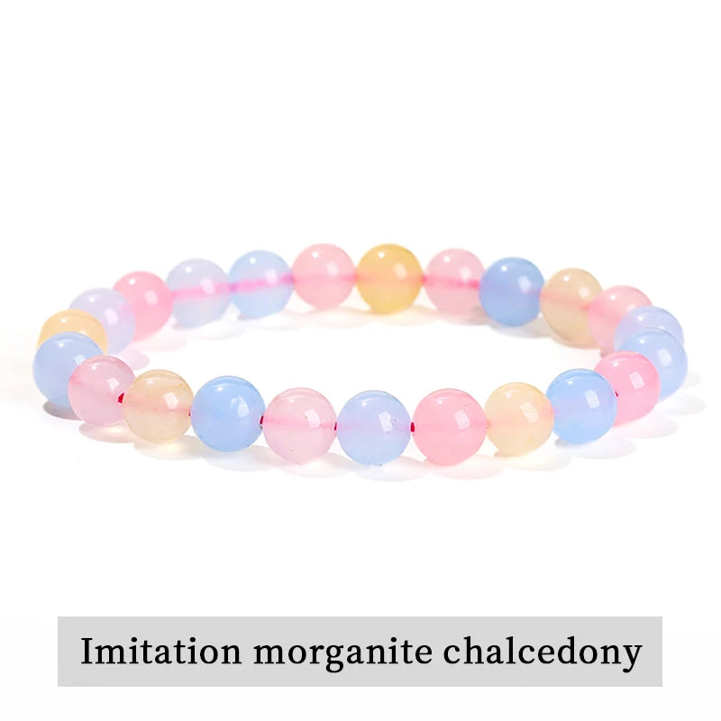 Natural Stone Bead Bracelet – Healing Crystal Gemstone Jewelry for Men and Women