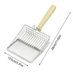 Stainless Steel Cat Litter Scoop – Long Handle Tool for Pet Waste Cleaning