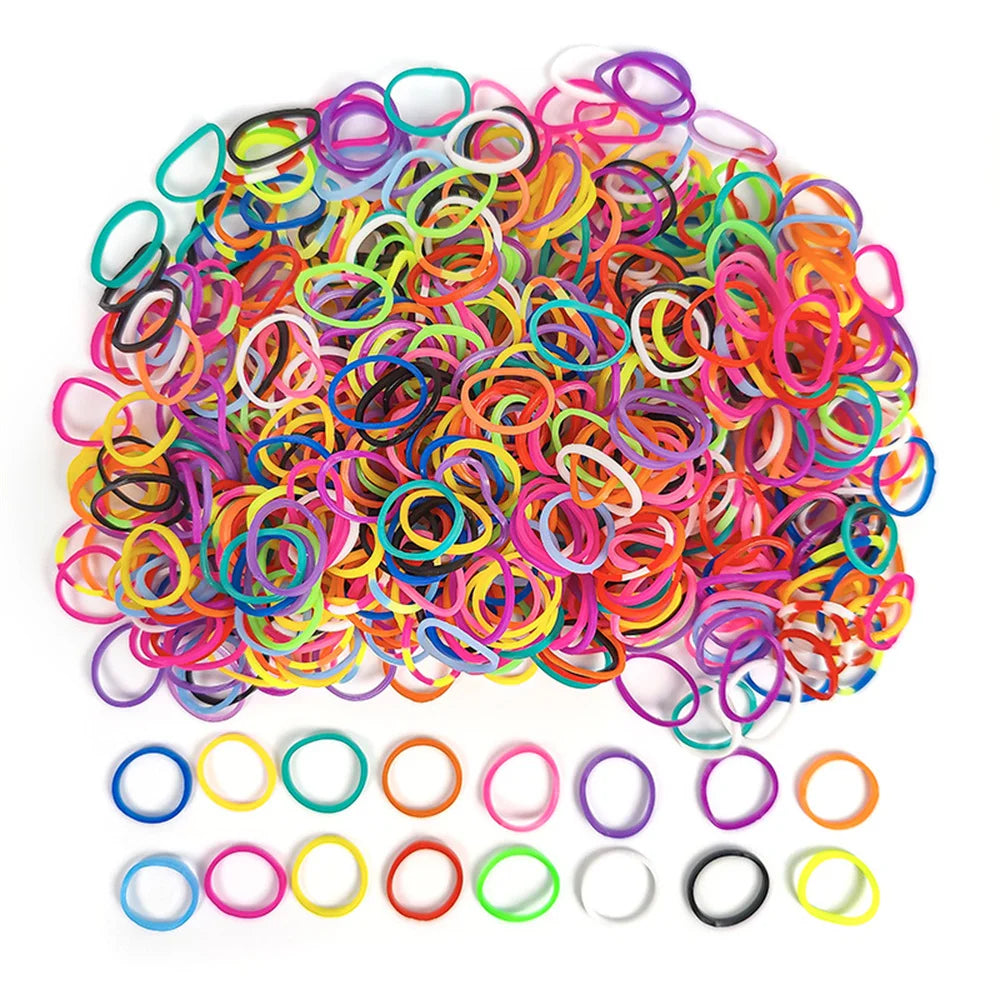 Elastic Loom Bands – Colorful DIY Jewelry Making Kit for Kids Crafts