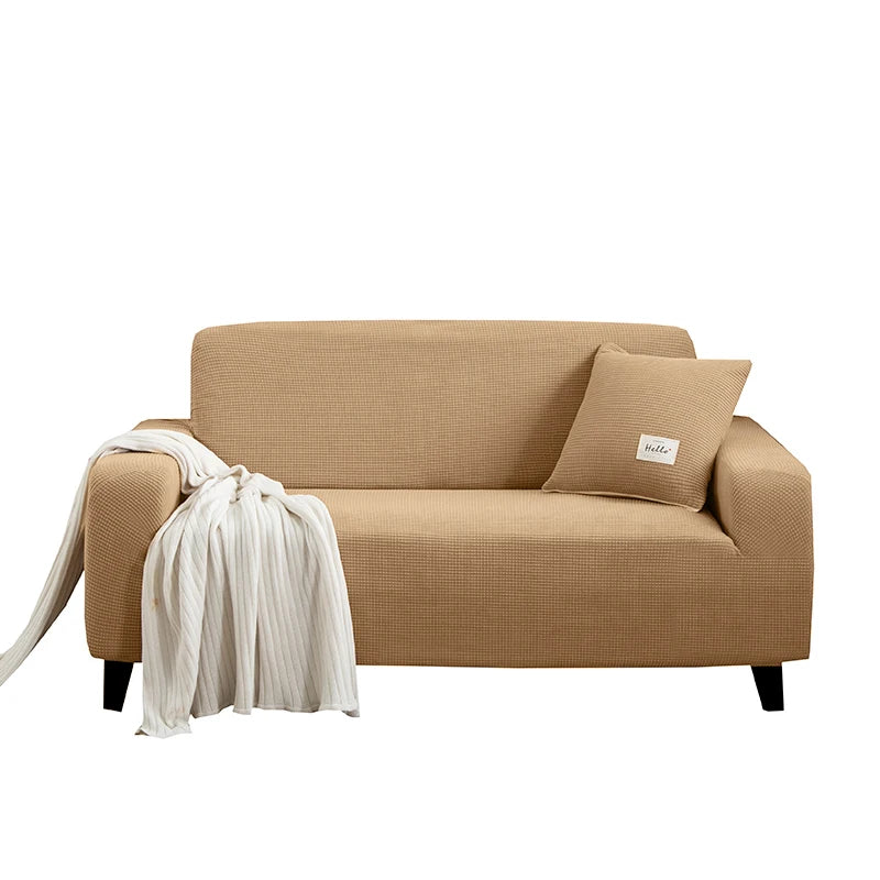 Jacquard Stretch Sofa Cover – Elastic Slipcover for L Shape and Standard Couches