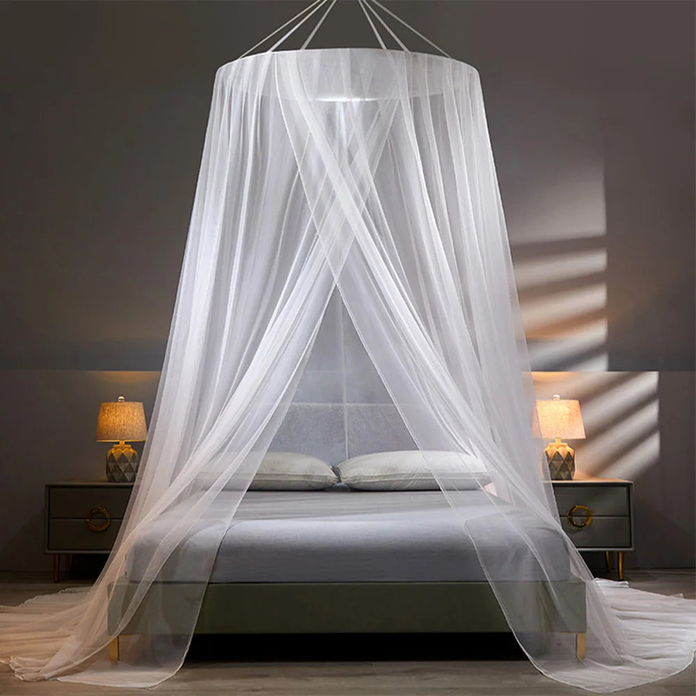 Elegant Mesh Mosquito Net – Double Bed Canopy for Home Bedroom Protection