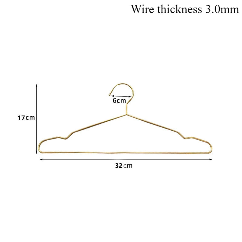 Gold Stainless Steel Coat Hangers – Durable Metal Closet Organizers for Home