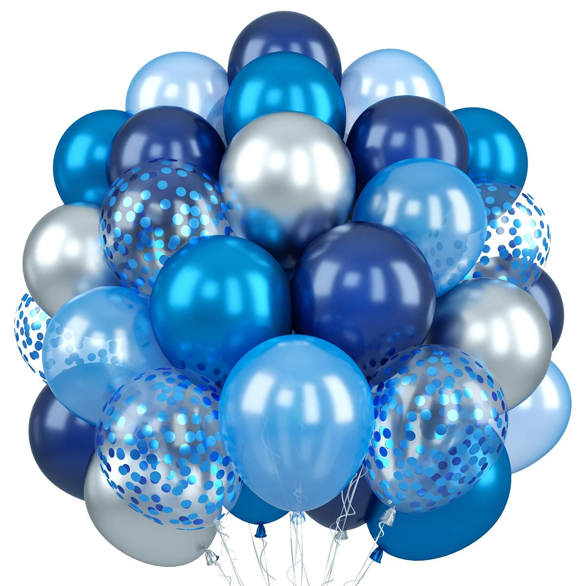 Metallic Pearl and Confetti Balloons – Decorative Latex Set for Party Events