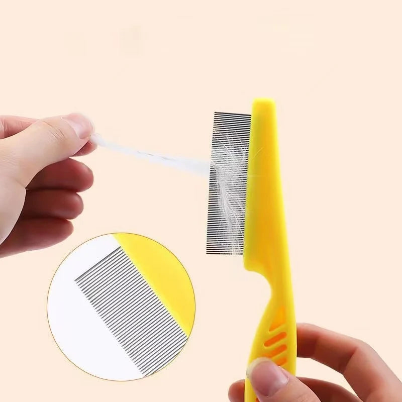 Stainless Steel Flea Comb – Shedding Grooming Tool for Cat and Dog Pets