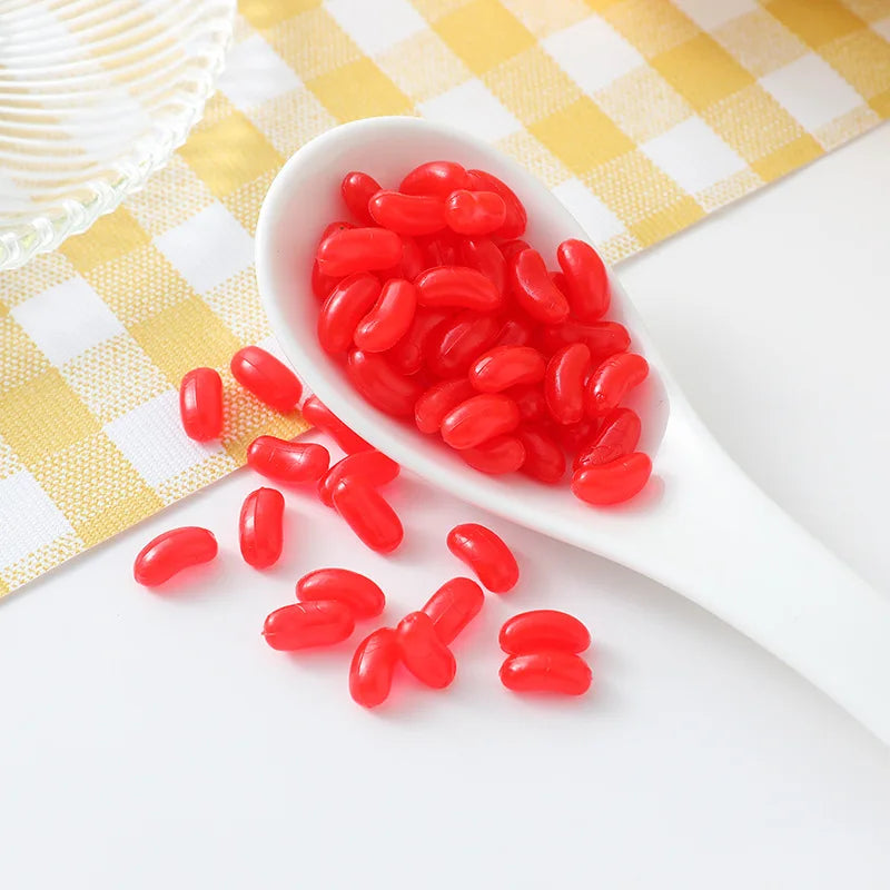 Jelly Bean Candy Cabochons – Resin Fake Sweets for Dollhouse Craft Decor