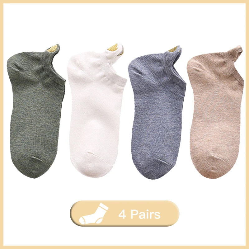 Embroidered Heart Ankle Socks – Cute Cotton Casual Footwear for Women