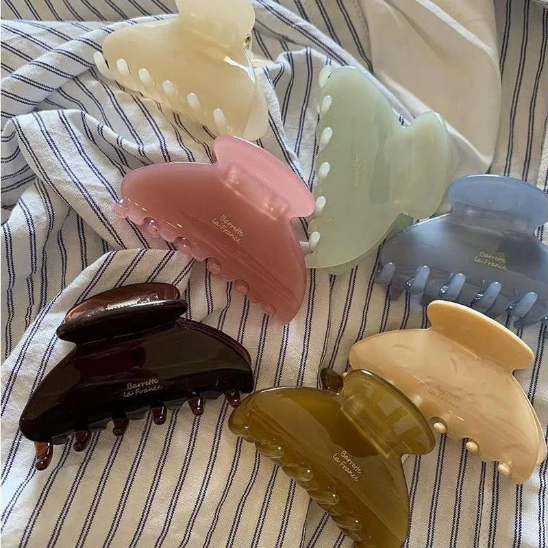 Medium Acetate Hair Claw – Elegant Shark Clip for Women Hair Styling
