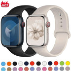 Silicone Apple Watch Sport Band – Adjustable Strap for Series 1-11 and Ultra