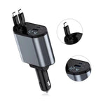 Retractable Car Charger – 120W Fast Charging Adapter for Mobile Devices