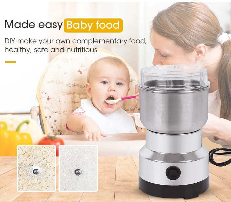 Electric Grain Grinder – 300ml Ultrafine Mill for Coffee and Baby Food
