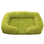 Plush Rectangular Dog Bed – Washable Fluffy Pet Cushion for Small to Large Dogs