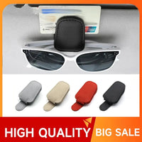 Magnetic Leather Sunglasses Clip – Universal Sun Visor Holder for Car