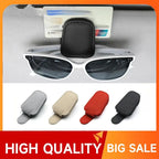 Magnetic Leather Sunglasses Clip – Universal Sun Visor Holder for Car