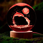 3D Dolphin Crystal Ball – Laser Etched Marine Statue for Birthday Gifts