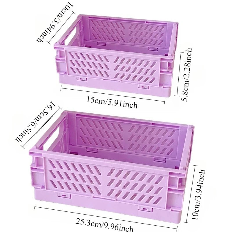 Foldable Storage Crate – Collapsible Organizer for Toys and Desk Supplies