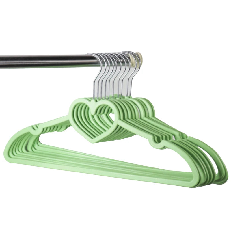 Heart Pattern ABS Clothes Hangers – Durable Organizers for Family Clothing