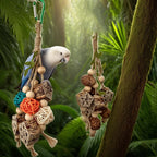 Cotton Rope Bird Chewing Toy – Bite Resistant Pinecone Toy for Parrot Training