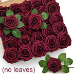 Artificial Foam Rose Heads – Realistic Silk Flowers for DIY Wedding Decor