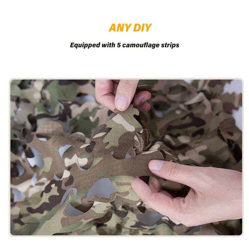 3D Camo Mesh Helmet Cover – Laser Cut Leaf Accessory for Airsoft and Hunting