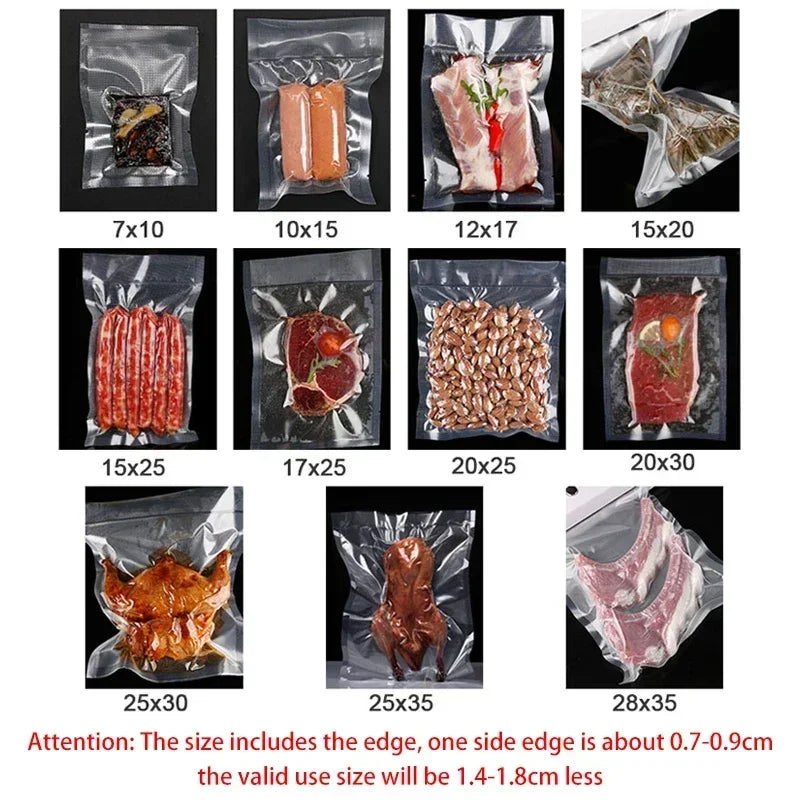 BPA-Free Vacuum Sealer Bags – Food Storage for Sous Vide Kitchen Preservation
