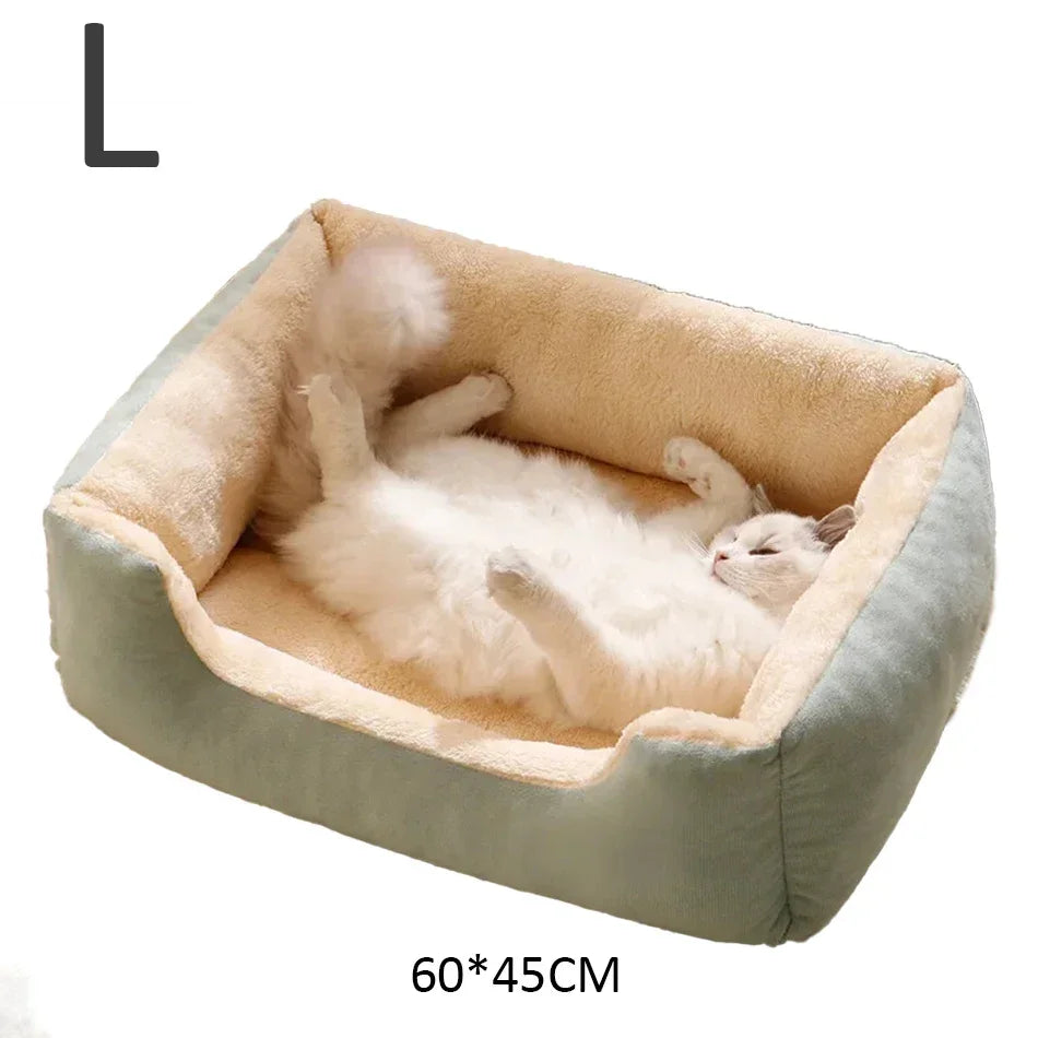 Cat Bed – Plush Cushioned Basket for Kitten and Small Pet Comfort