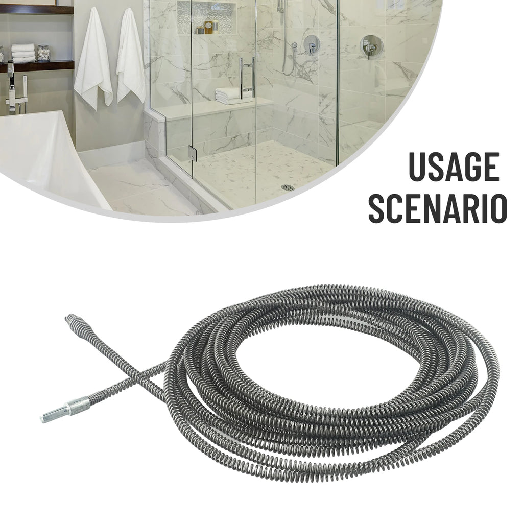 5m Electric Sewer Dredger – Spring Drain Cleaning Tool for Plumbing Maintenance