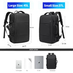 Expandable 17.3-inch Laptop Backpack – Waterproof Travel Bag for Men