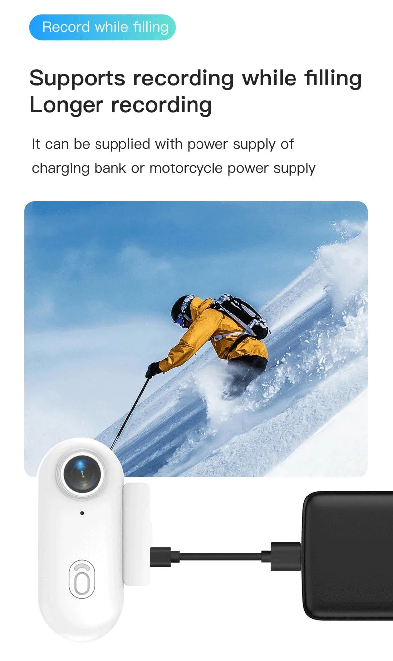 4K Mini Action Camera – Magnetic Wearable Cam for Outdoor Sports