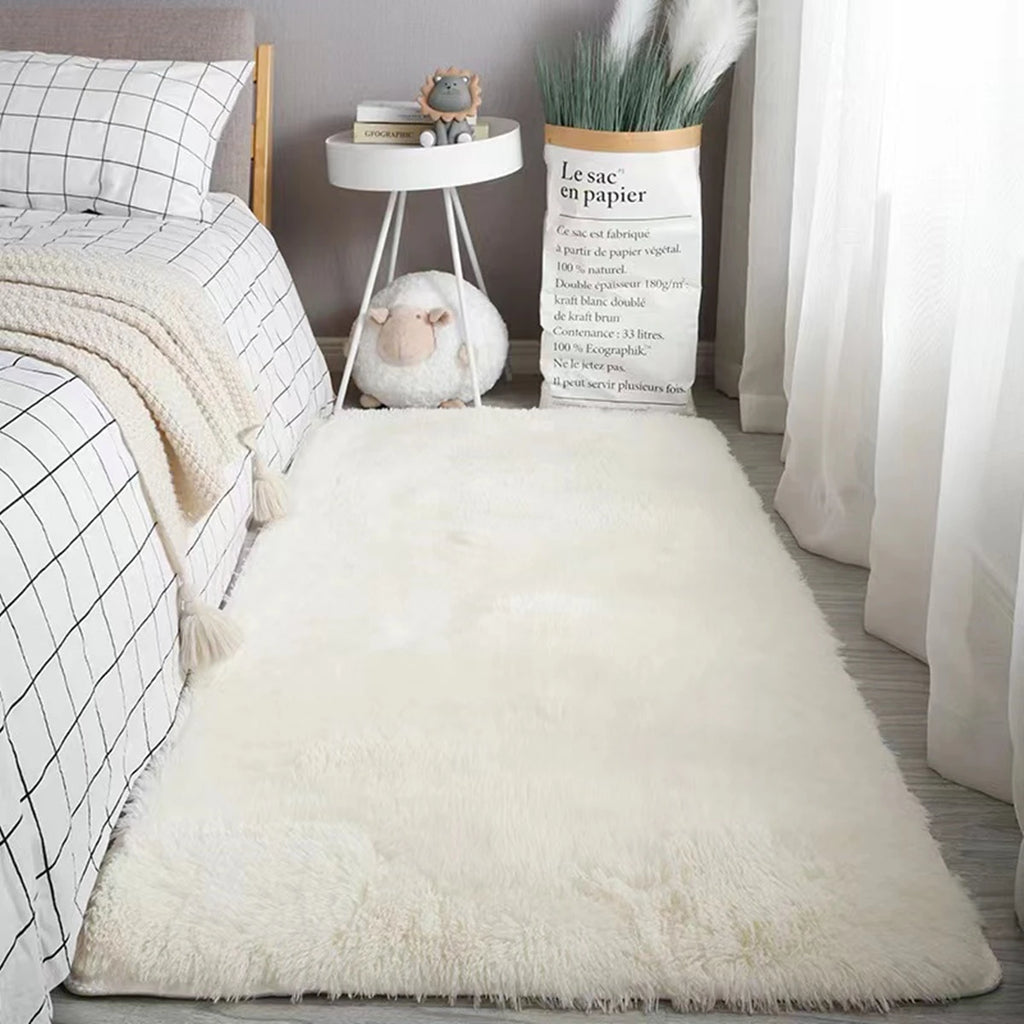 Tie-Dyed Shag Area Rug – Fluffy Non-Slip Carpet for Bedroom and Living Room